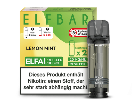 [EBEWEP-83-H] Elfbar - Elfa Pod Lemon Mint 20 mg/ml (2 Stück pro Packung) 10er Packung