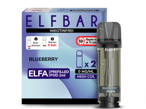 [EBEWEP-86] Elfbar - Elfa Pod Blueberry 0 mg/ml (2 Stück pro Packung)