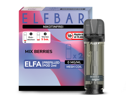 [EBEWEP-89] Elfbar - Elfa Pod Mix Berries 0 mg/ml (2 Stück pro Packung)