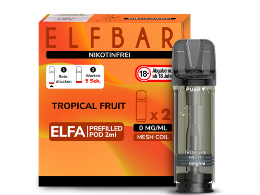 [EBEWEP-91-H] Elfbar - Elfa Pod Tropical Fruit 0 mg/ml (2 Stück pro Packung) 10er Packung